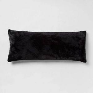 Plush Body Pillow Cover Black